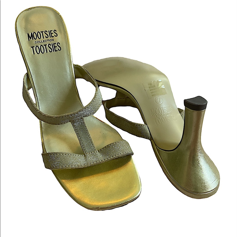 Gold Sparkly Heels Size 7